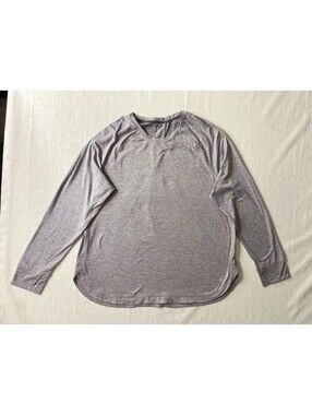 Apana Womens XXL Gray Long Sleeve Top Pleat Back Thumbhole Yoga Athleisure Plus